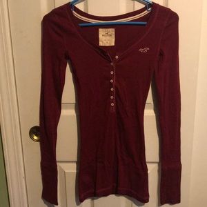 Hollister Long Sleeve Henley Shirt